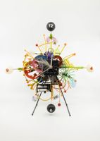 Kinetisches Kunstwerk / Uhr von Charles Morgan, 1987