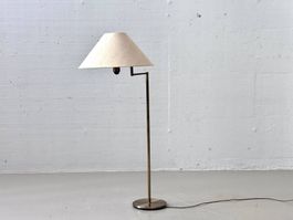 Elegante Stehlampe aus Messing mit Textilschirm, 1990er