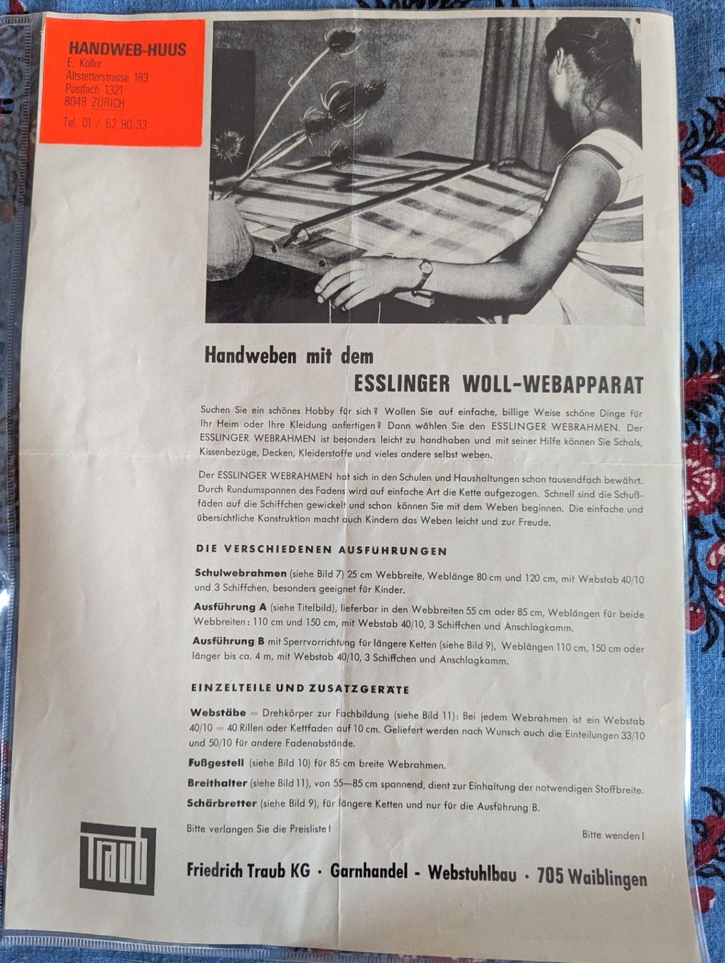 Telai per tessitura: Esslinger Webrahmen mit Zubehör – Usato da Bertschikon Gossau venduto da Tokibunny 4