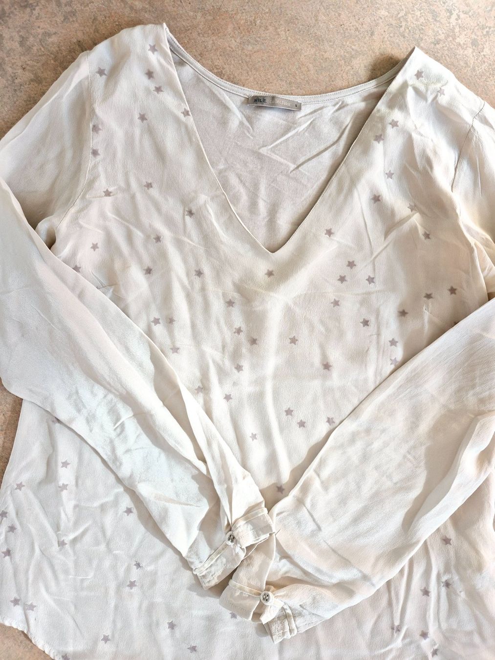 Nile Tuniques: TUNIKA BLUSE NILE 36 S MIT SEIDE SILK , TOP MIT PULLOVER – D'occasion à Elsau par the-colorful-side 1