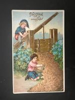 Ansichtskarte Glückskarte Reliefdruck golden 1911  (V227)