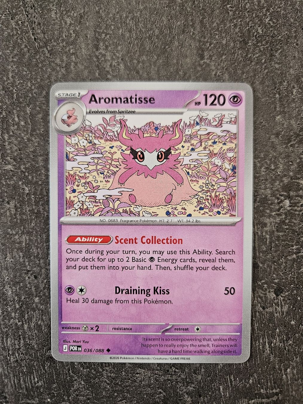 Pokémon Carte collezionabili: Aromatisse POR EN 036/088 – Nuovo (secondo la descrizione) da Aarau venduto da san_pb85