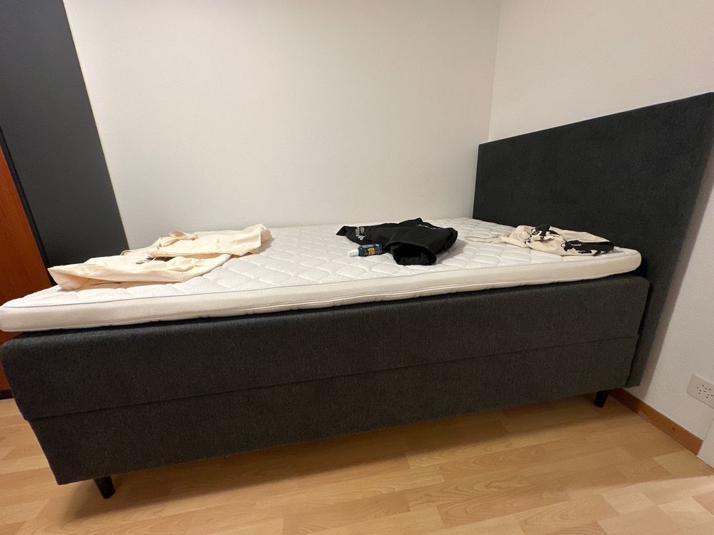 Letti: Boxspringbett dunkelgrau mit Bettkasten – Usato da Thun venduto da rol_c6mv 3