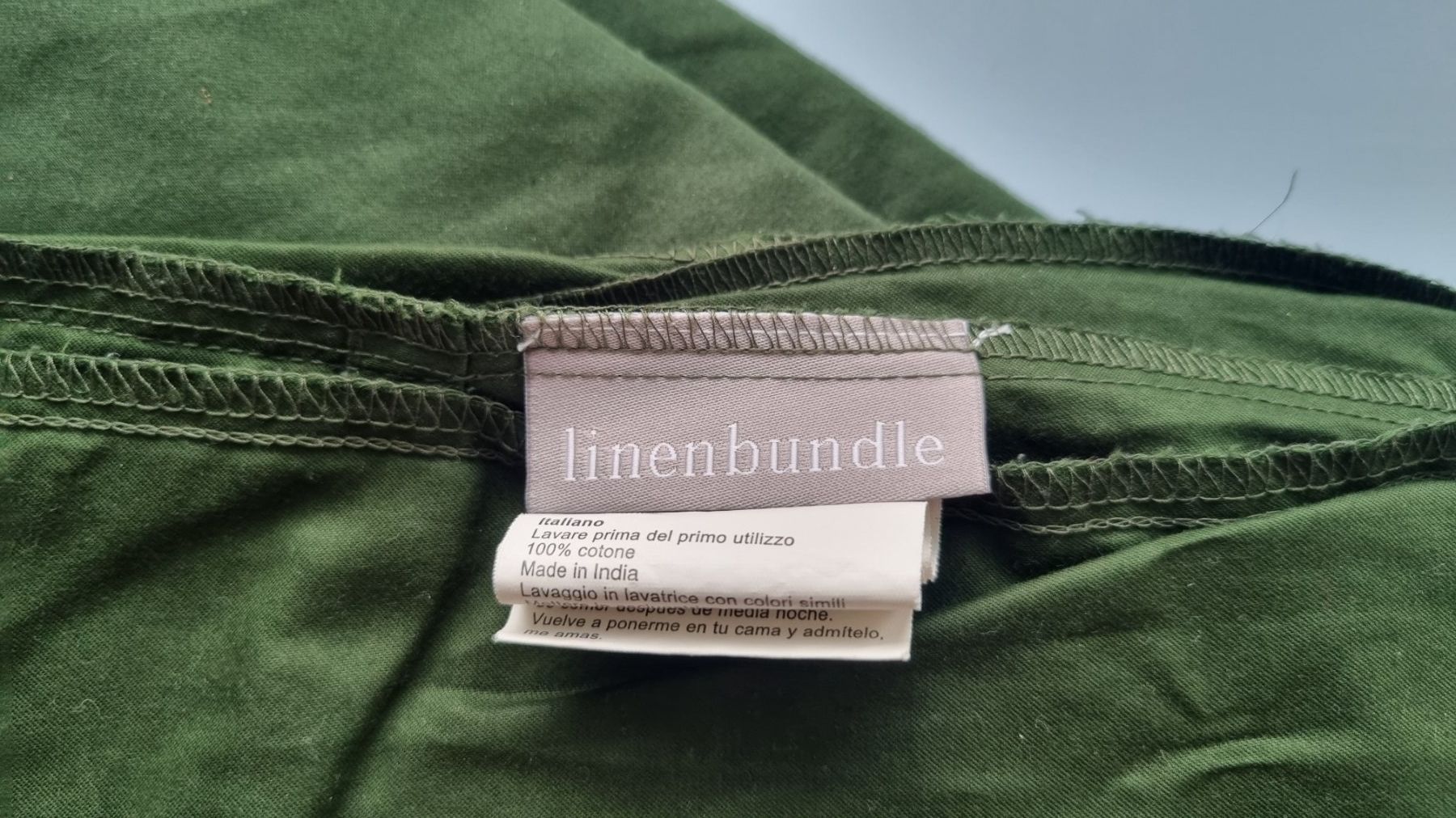 Biancheria da letto: Bettwäsche Set Dunkelgrün von Linenbundle – Nuovo (secondo la descrizione) da Bremgarten b. Bern venduto da LinaLunaLena 3