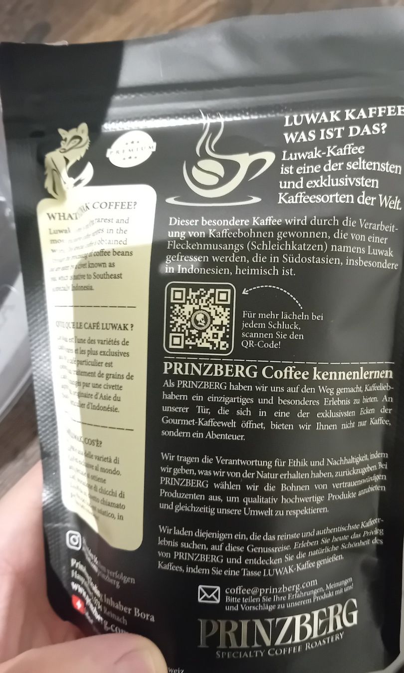 Lebensmittel & Spezialitäten: Coffee Prinzberg – Neu und originalverpackt aus Grenchen von Wolf313 1