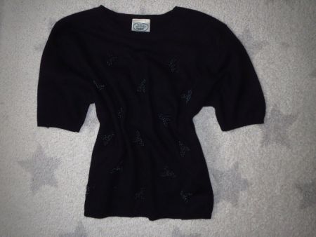 sehr schöner LAURA ASHLEY Lammwoll Pullover mit ANGORA Gr 40