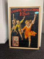 Affiche publicitaire vintage Caramel Mou à la Crème Klaus