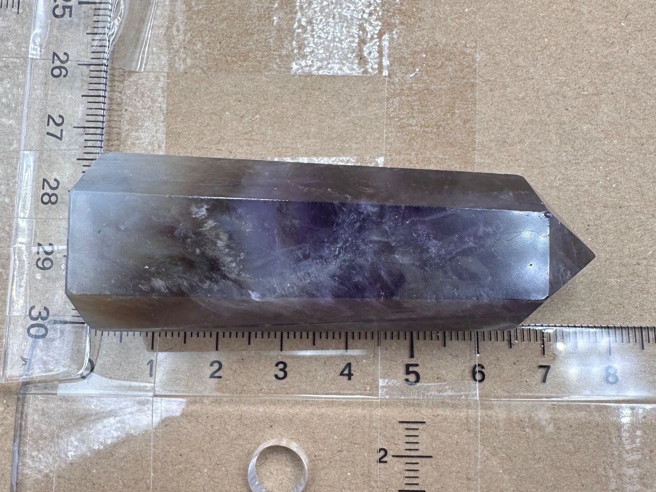 Minerali & Pietre curative: Chevron Traum Amethyst Obelisk, Spitze – Nuovo e nell'imballaggio originale da Männedorf venduto da Handschmeichler 2