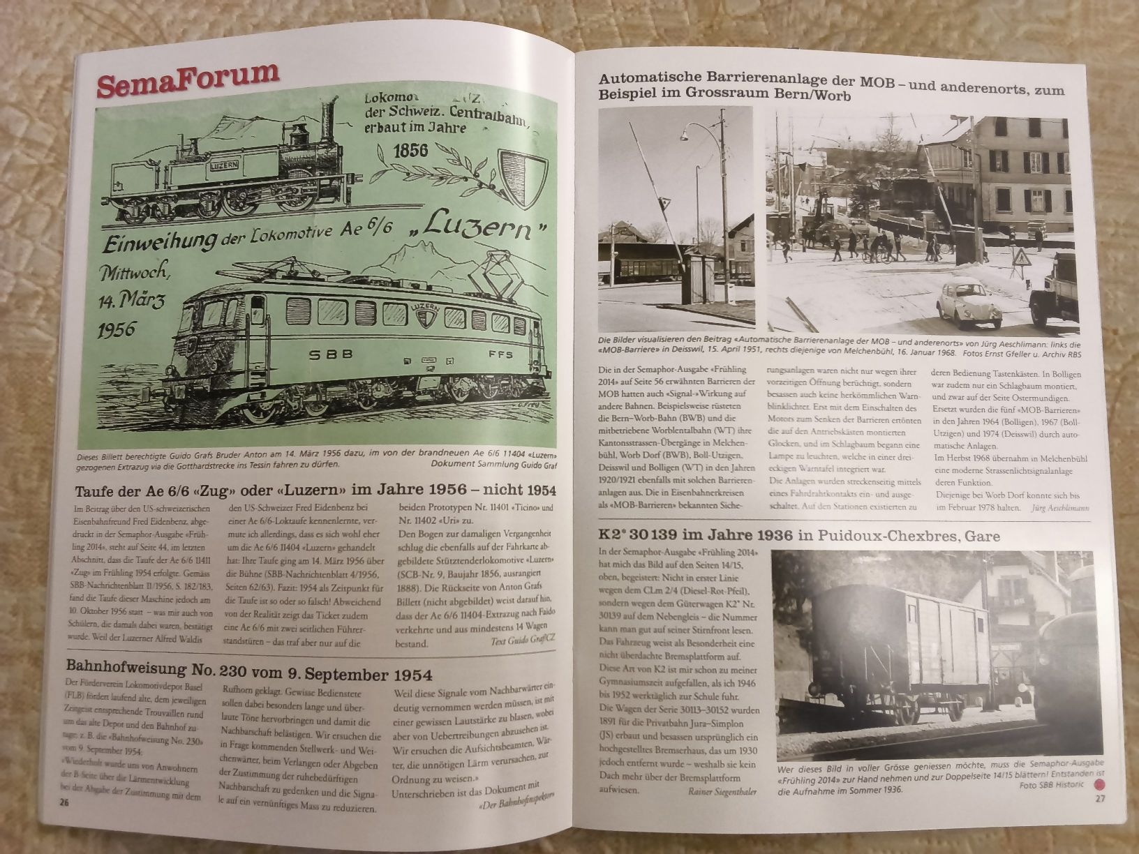 Riviste & Magazine: 2er Set Eisenbahn-Hefte Semaphor 2014 Frühling/Sommer – Usato da Hallau venduto da histoiremerveilleuse 5