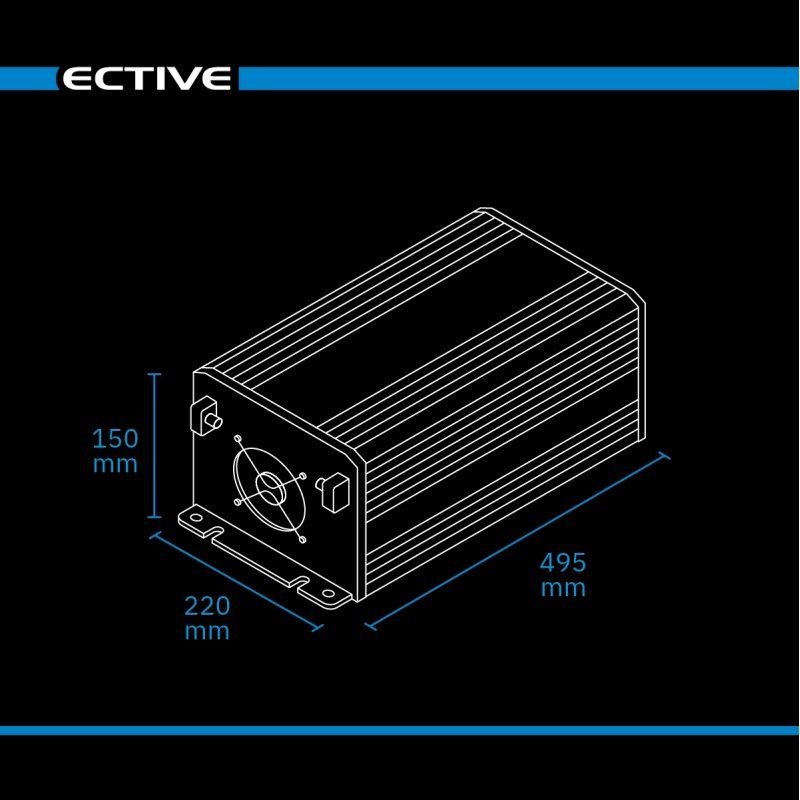 Production d'énergie: ECTIVE SSI25Pro Sinus-Inverter 12V 2500W – Neuf avec emballage d'origine à Bottighofen par zaap 7