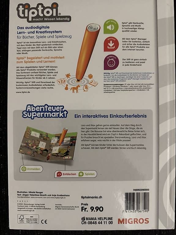 Tiptoi Giochi: Tiptoi Migros Abenteuer Supermarkt – Usato da Mümliswil venduto da Alfaromeo156 1