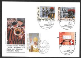 Sonderbrief Guardia Svizzera Pontificia Bellinzona 7.4.2006