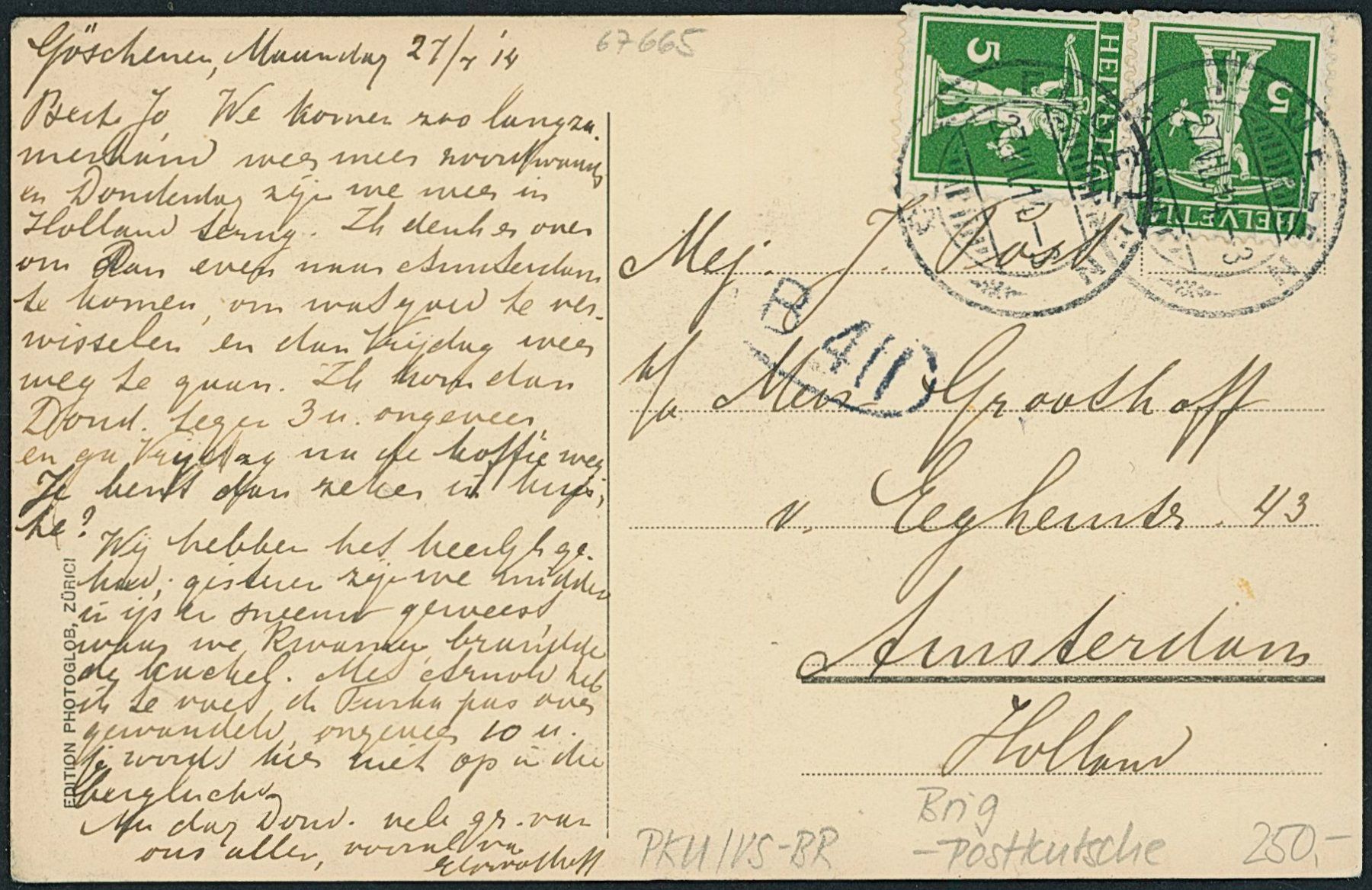 Cartoline postali: VS Brig - Postkutsche – Usato da Schindellegi venduto da leecollect 1