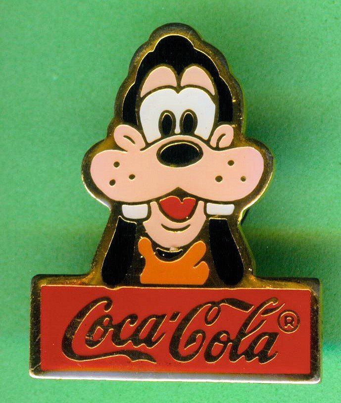 Disney Placchette & Badge: Disney   GOOFY   Coca Cola – Usato da Winterthur venduto da Sammleroase