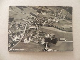 Ansichtskarte Neu St.Johann SG Flugaufnahme Bahnhof Zug 1952