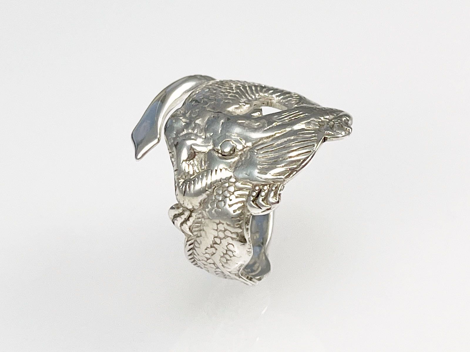 Anelli: Silberring mit Drachen Motiv – Nuovo e nell'imballaggio originale da Meilen venduto da Byrd-bijoux 1
