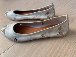 CarlaPitti Ballerinas Leder creme Gr. 39 Top Zustand!
