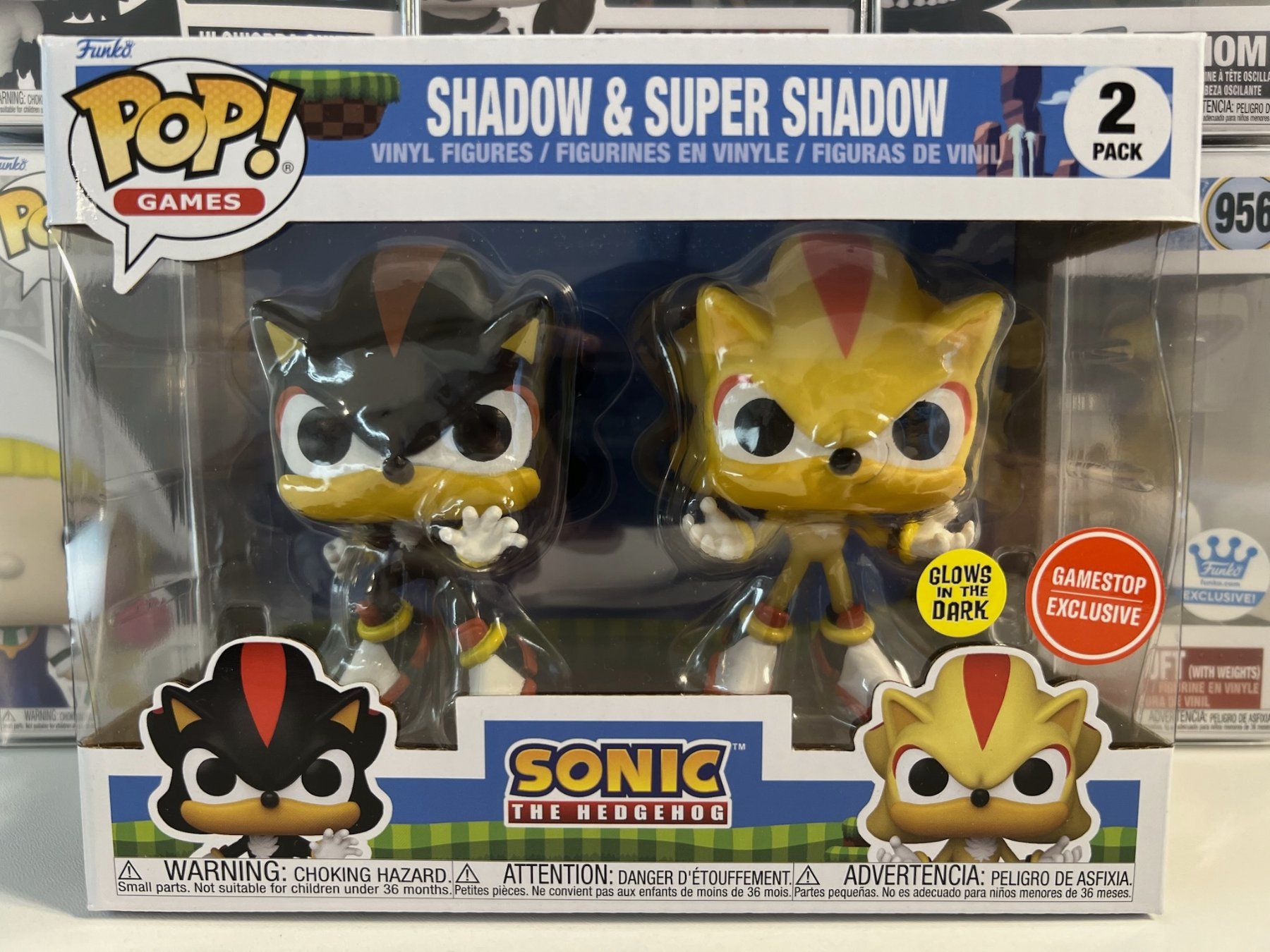Funko Statuette: Funko POP! Games Sonic the Hedgehog Shadow & Super Shadow – Nuovo e nell'imballaggio originale da Le Mouret venduto da perfectbijou