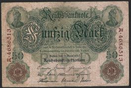 DEUTSCHES REICH - REICHSBANKNOTE - 50 MARK 1910 - SIEHE FOTO