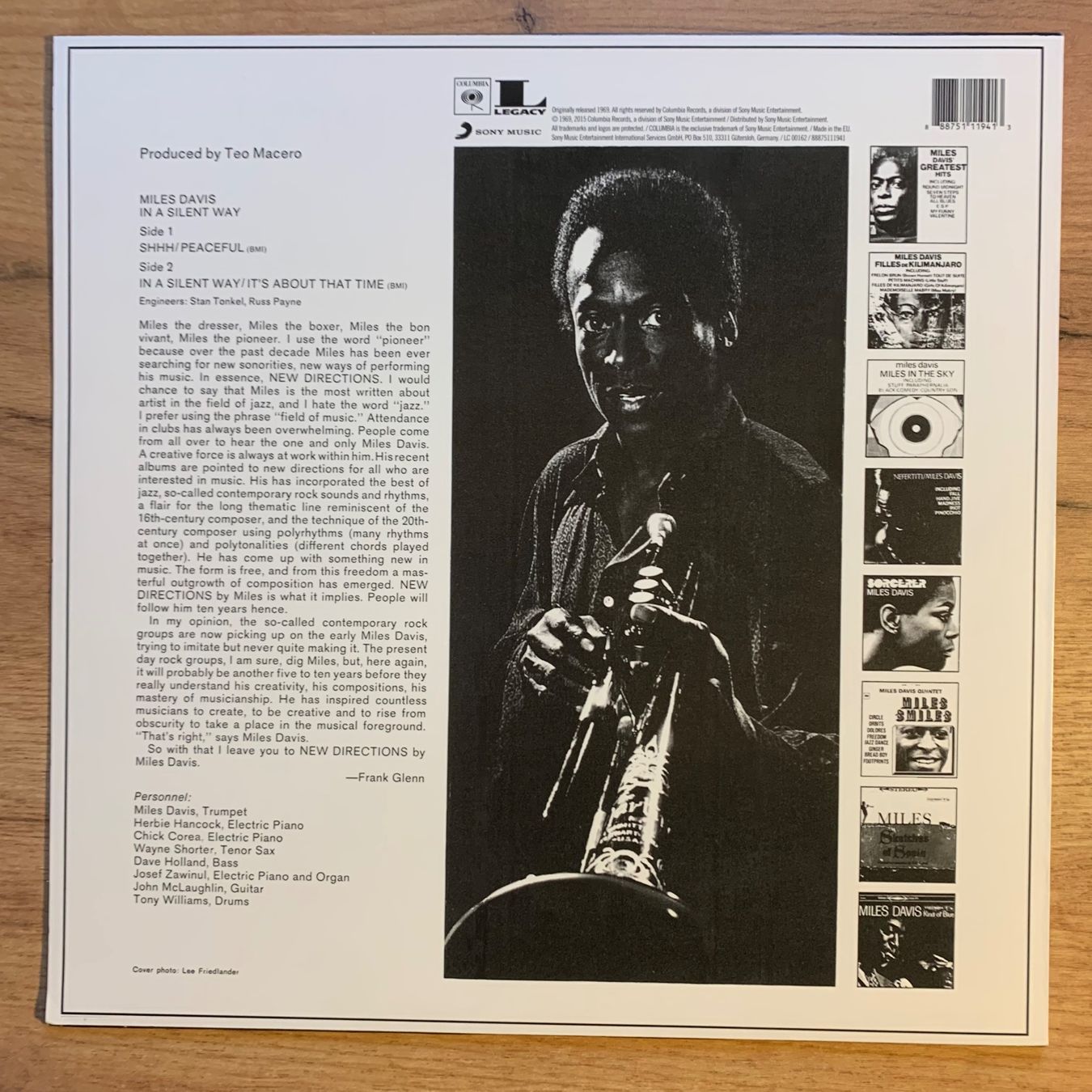 Dischi in vinile: MILES DAVIS - IN A SILENT WAY...RE EU 2015...VG+/EX – Usato da Gals venduto da Diskopatshop 1