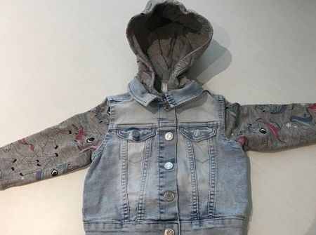 Kinder Jeans-Jacke mit Kapuze (92)