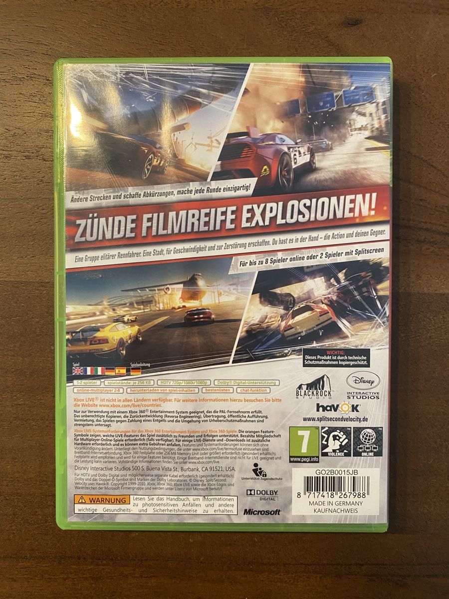 Microsoft Giochi: Split Second Velocity für Xbox 360 – Usato da Thunstetten venduto da Virus_33 2