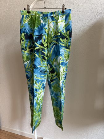 Pantalon d’été soie bleu/vert Betty Barclay, t.38/M
