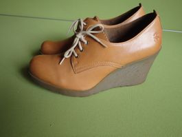 Dr. Martins Keil Schuhe Gr.41 Leder beige Herbst Top!