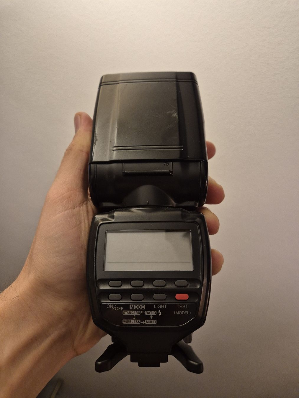 Minolta Flash: Minolta Program 5400 HS Blitzgerät mit Standfuss – getestet – Usato da Gisikon venduto da Spunk 2