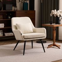 21578 - Design Sessel ORTON Wohnzimmerstuhl Weiss