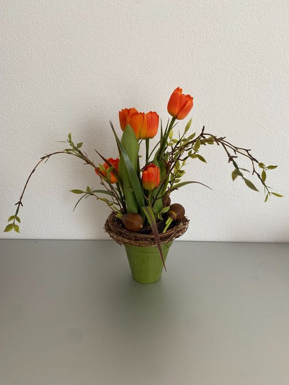 Künstliche Tulpen In Vase Mit Kunstwasser – 20 Stück Rot, Ca. 28 Cm Hoch – Perfekt Für Tischdeko & Geschenke