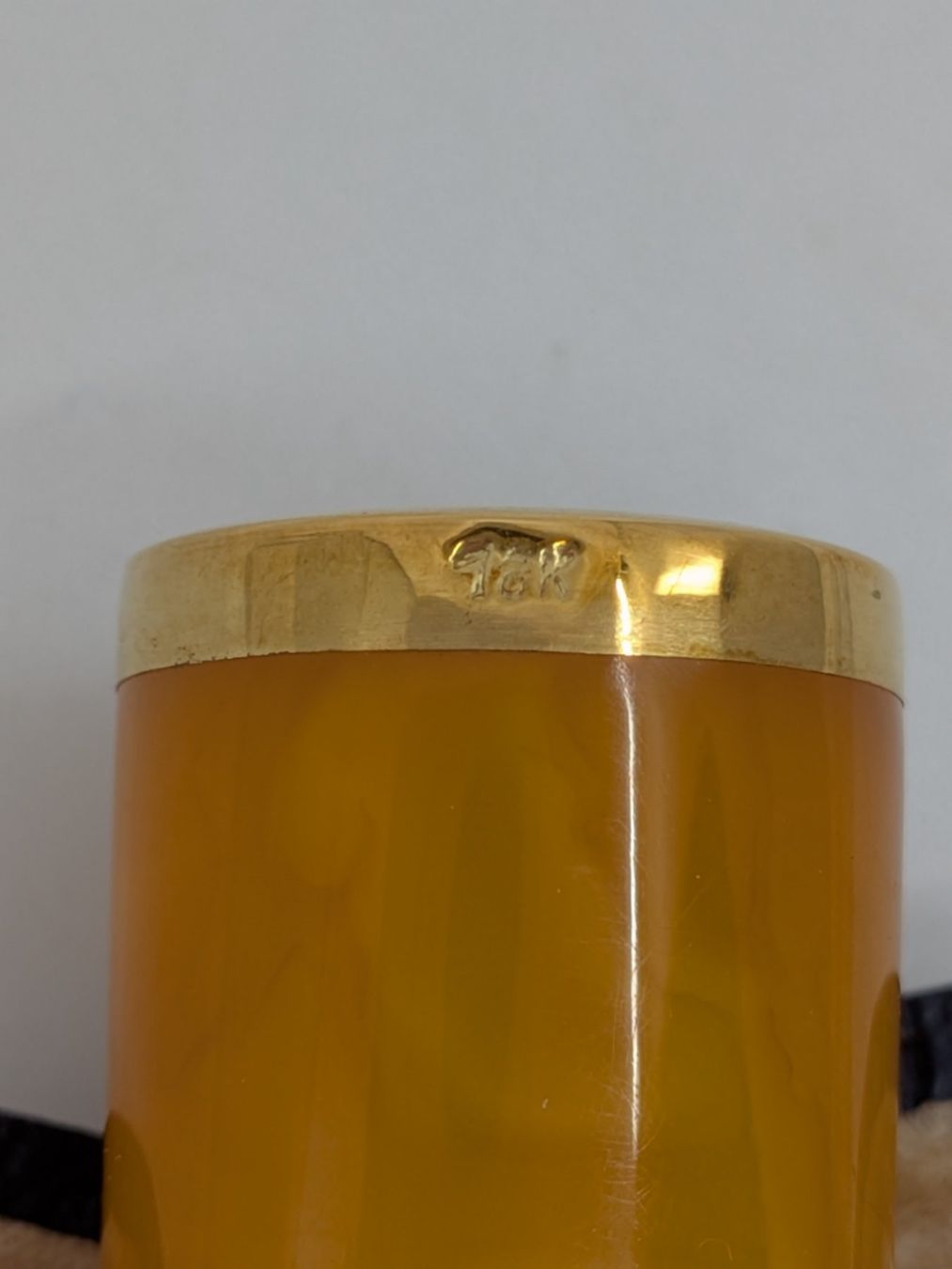 Pipe & Accessori: Antike Zigarettenspitze Bernstein mit 18 Karat Gold Ring – Usato da Emmen venduto da Brockofsky 5