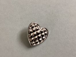 1 Zierknopf aus Kunststoff, Herzform, 2.3 x 2.4 cm