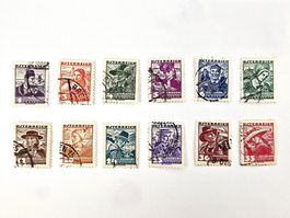 Briefmarken Österreich 1934 Serie "Trachten"