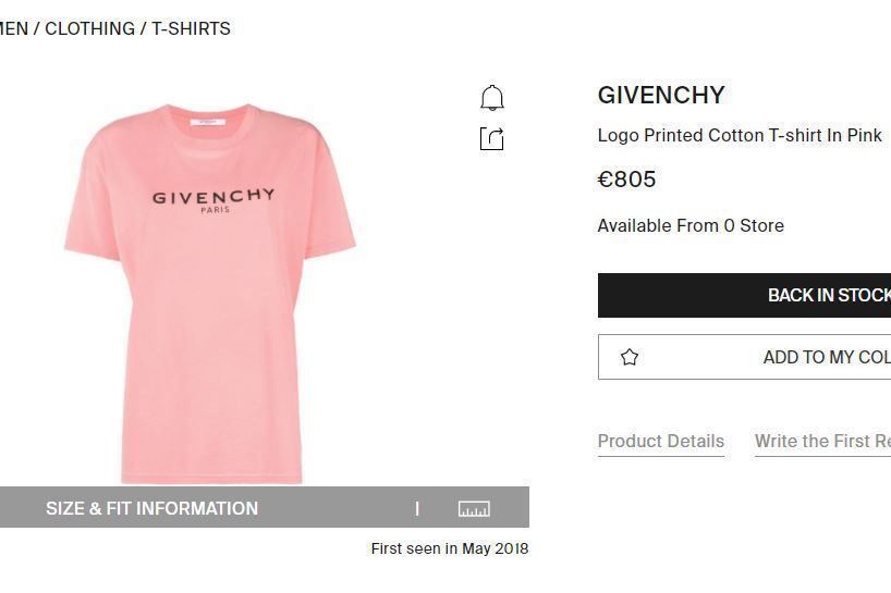 Givenchy T-shirt: GIVENCHY Logo T-Shirt - Coral Gross S – Nuovo e nell'imballaggio originale da Cham venduto da Trendy_Outlet 5