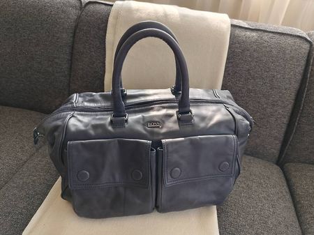 Hugo Boss Leder Weekender / Reisetasche