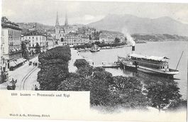 Luzern Promenade und Dampfschiff Schweiz