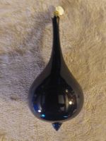 Globus Glas-Christbaumkugel Tropfenform, Nachtblau, neu