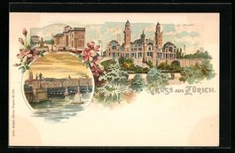 Litho Zürich, Strassenpartie, Limmatbr
