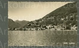 AK sw Locarno TI vom See aus, sehr schön © Künzli ≈ 1940