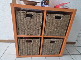 Petit meuble à 4 tiroirs en osier