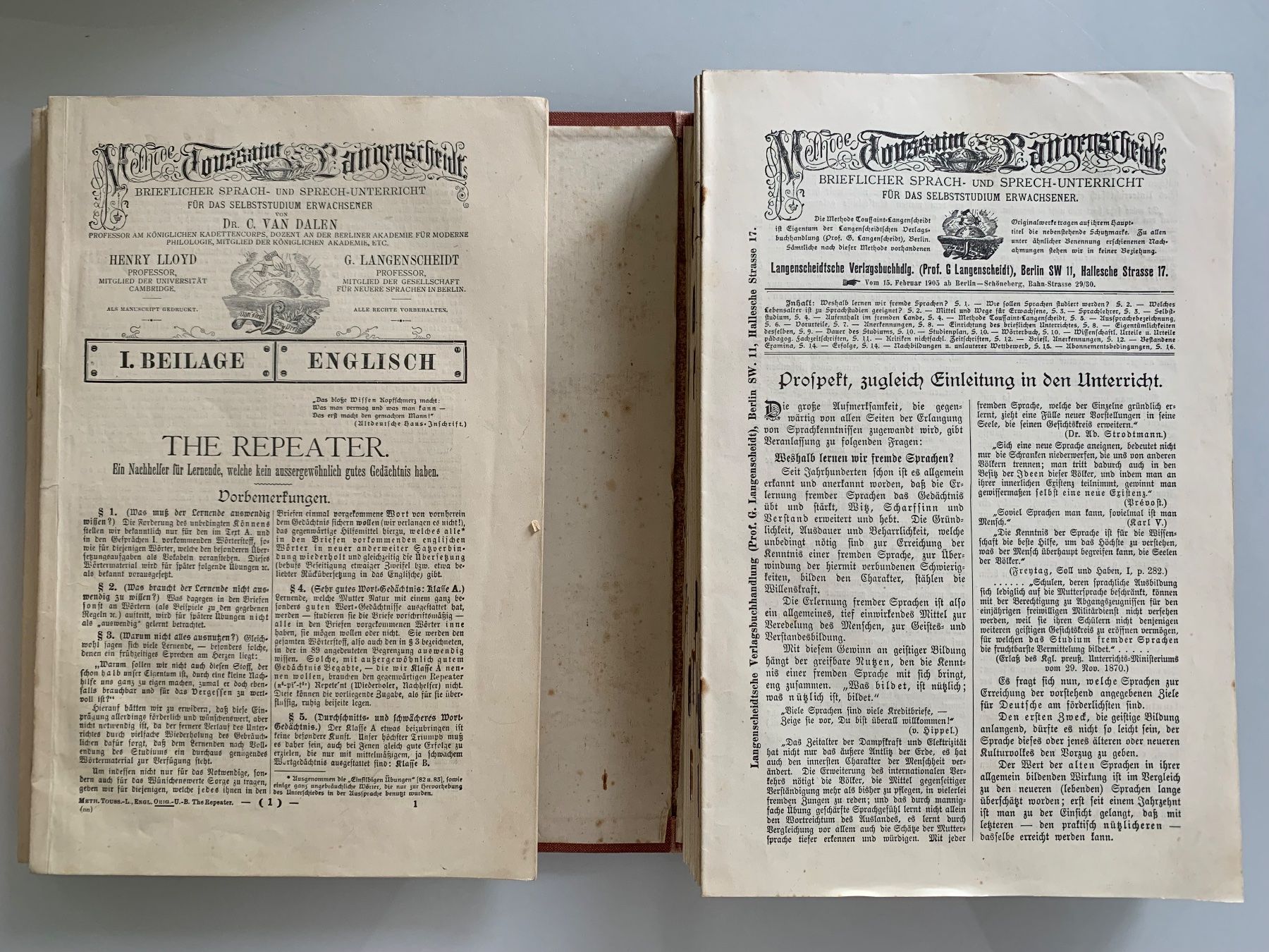 Libri: Original-Methode Toussaint Langenscheidt: Englisch. I und II – Usato da Basel venduto da SusaSandig 8