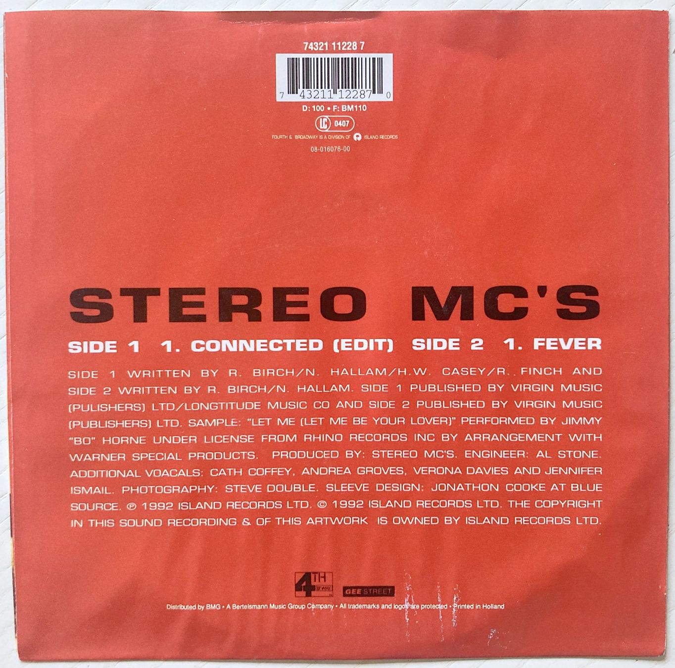 Vinyles: STEREO MC's - CONNECTED – D'occasion à Bottens par hotter-than-hell 1