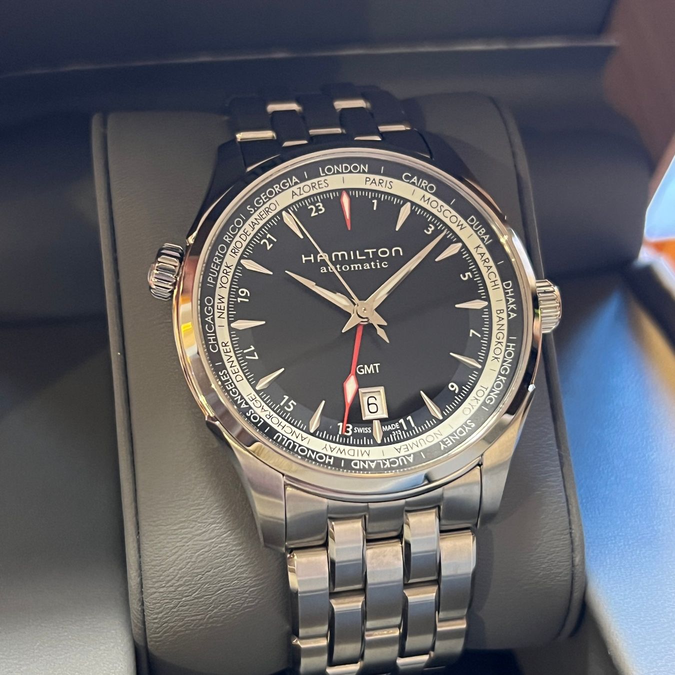 Hamilton Orologi: Hamilton Automatic GMT Full Set H326950 – Usato da Carouge GE venduto da Watchaser 1