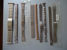 Uhrenbänder Lot, Damen, Stahlbänder neu