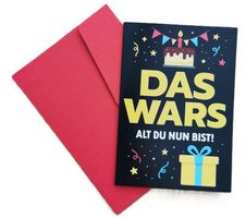 Geburtstagskarte DAS WARS, mit Umschlag  (neu, OVP)