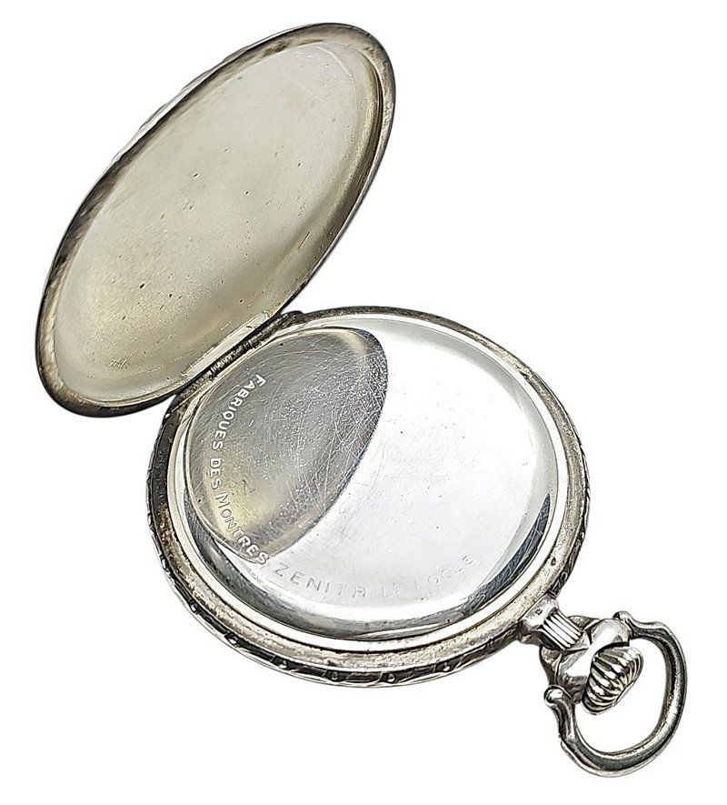Zenith Uhren: Schützen Taschenuhr Silber ZENITH "1924" – Gebraucht aus Zug von urzeit 3