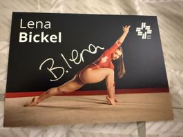 Autogrammkarte Lena Bickel Turnen STV FSG Grösse ca A5