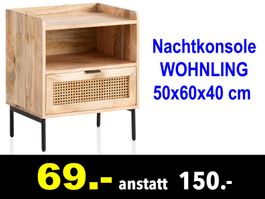 🔴  Nachtkonsole WOHNLING 50x60x40 cm WL6.806 /284B