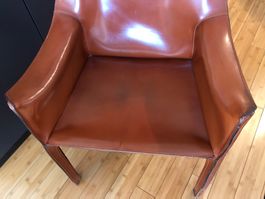 Chaise Cassina Cab 413 Lederstuhl